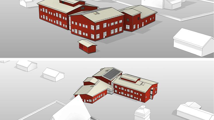 Illustration över den blivande skolan. Illustration: Tengbom