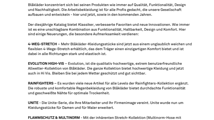 DER BLÅKLÄDER KATALOG 2019 IST DA.