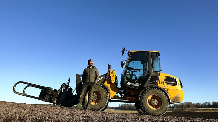 Volvo L25 Electric och Thomas Larsson