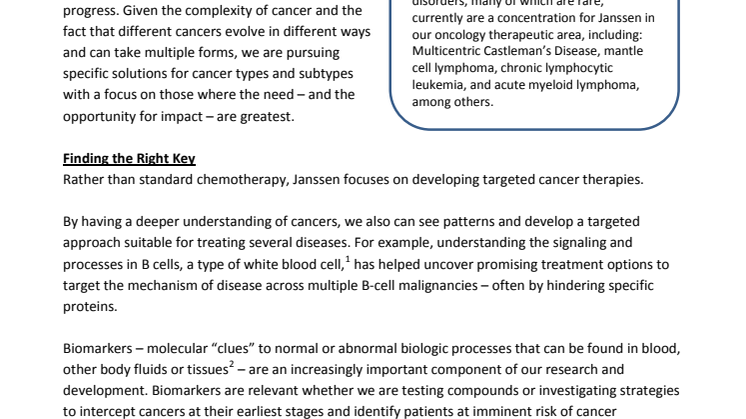 Janssen in Oncology