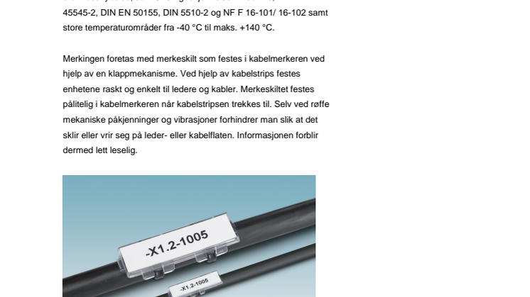 Leder- og kabelmerking for høye krav