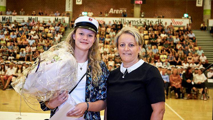 Camilla Spanggaard Bach fik det nystiftede legat fra Arena Randers for at vise, hvordan idræt og uddannelsen kan gå hånd i hånd. 