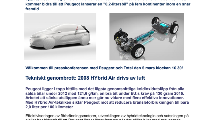 Första bilderna på lufthybriden Peugeot 2008 HYbrid Air och 208 HYbrid FE 