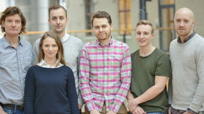 Personerna bakom Equilab (från vänster) Per Ericsson, Therese von Hackwitz, Adam Torkelsson, Emil Rinaldo, Tim Johansson och Simon Bengtsson.