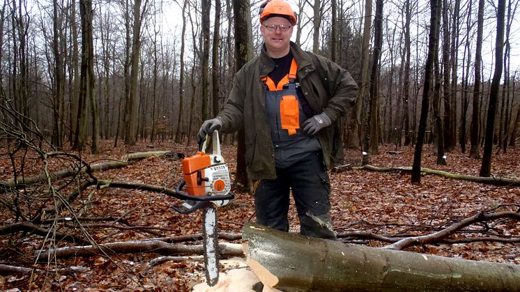 Stihl fan Jens Larsen i skoven