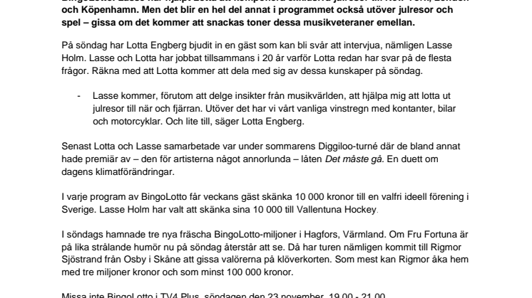 Lotta nyfiken på Lasse Holm och Kikki Danielsson på scen 