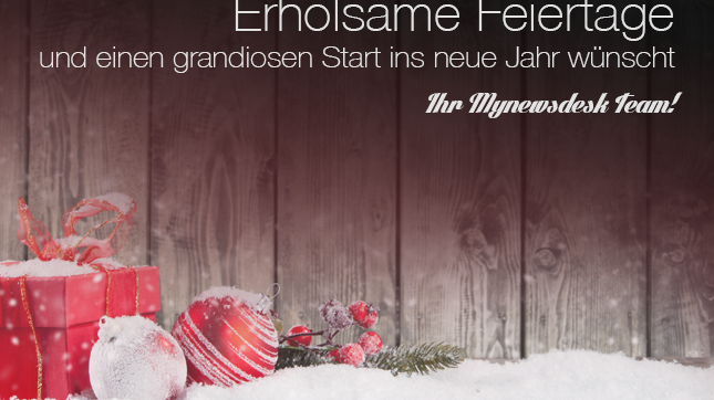 Das Mynewsdesk-Team wünscht schöne Weihnachten!