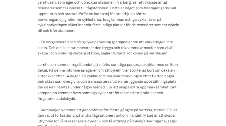 Cykelkampanj för trivsammare tågstation i Varberg