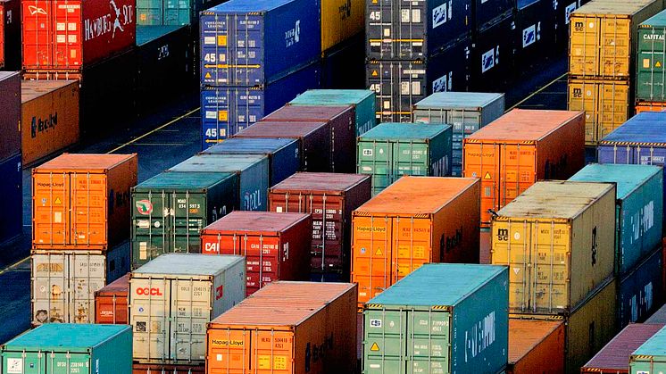 Containers in Port of Gothenburg