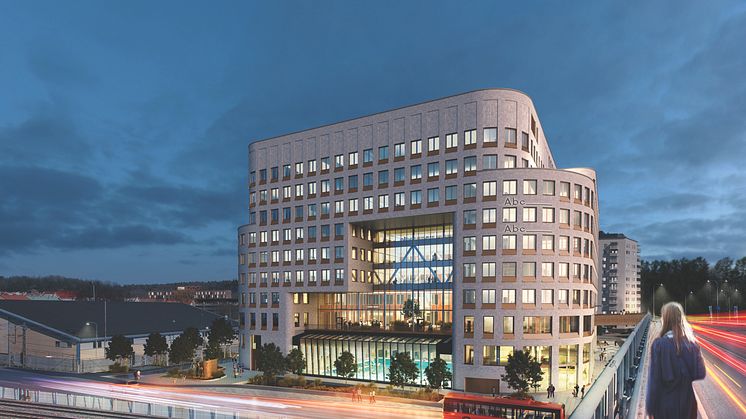 Första Parkett - ny simhall och kontorsbyggnad i Arenastaden