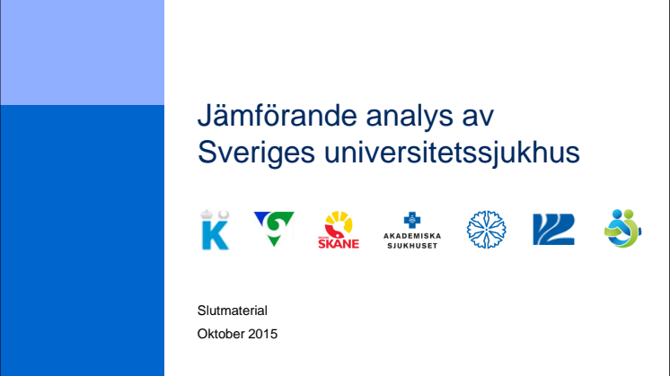 Jämförande analys mellan Sveriges sju universitetssjukhus