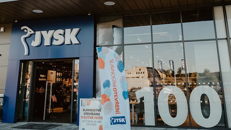 JYSK oslavuje otevření 100. prodejny v České republice