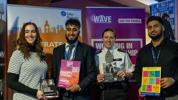 DC Jules Benrad Mohammed Qazi Inspector Carrie Fisher and Hussan Mahmood, Community Safety Officer at Newham
