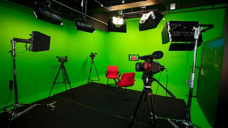 Green screen TV studio