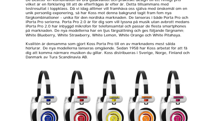 Nya  Koss Porta Pro 2.0 lanseras idag
