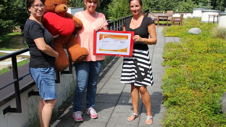 Kerstin Stadler vom Kinderhospiz Bärenherz,  Simone Schwarzer  und Susan Stickel