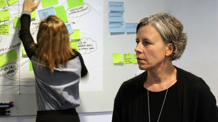 MFoF:s generaldirektör Kristina Svartz (till höger) bjöd in till workshop om föräldrastöd
