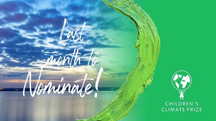 One month left to nominate for the Children’s Climate Prize 2022