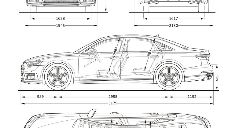 Audi S8 (Navarreblå metallak)
