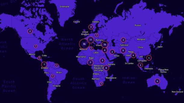 The map produced as part of the ‘Mapping COVID vo​lunteers’ experience and insights' project