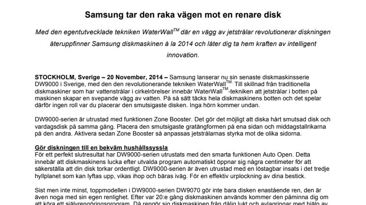 ​Samsung tar den raka vägen mot en renare disk
