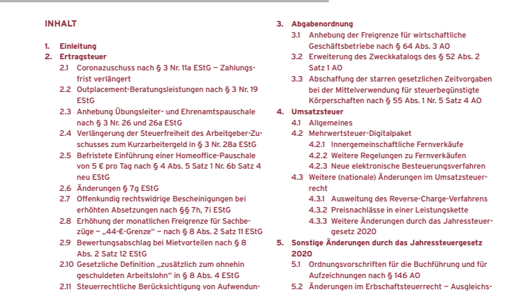 Mandanten-Informationen zum Jahreswechsel  2020/2021 zum Jahreswechsel