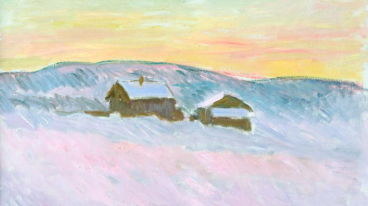Landskap i Norge. Blå hus. Monet, 1895 Musée Marmottan Monet