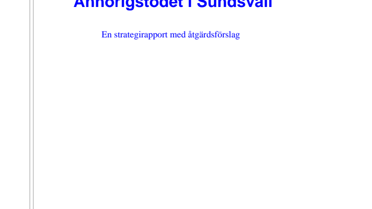 Socialnämnden i Sundsvall utökar stödet till anhöriga 