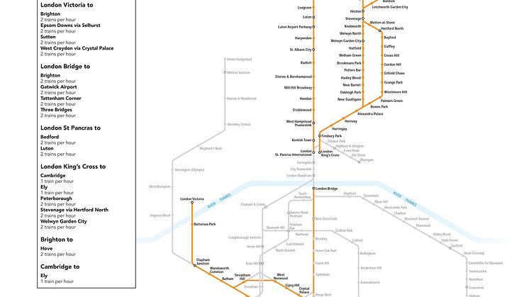 GTR rail strike map 21, 23, 25 June
