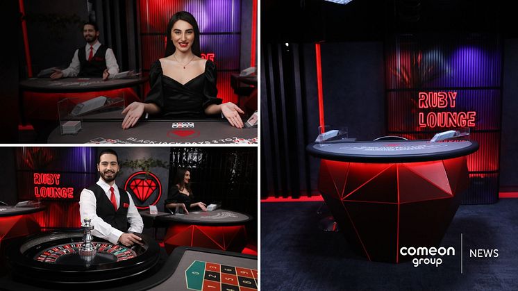 ComeOn Group announce launch of brand new online live casino environment Ruby Lounge 