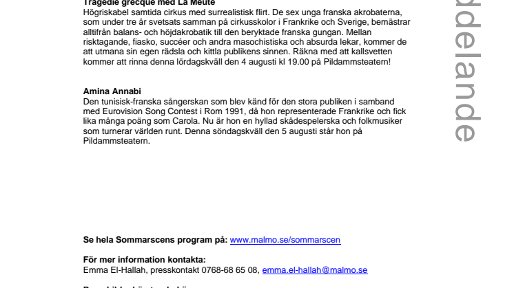 Franska dödsföraktande nycirkusakrobater och en tunisisk schlagerlegend 