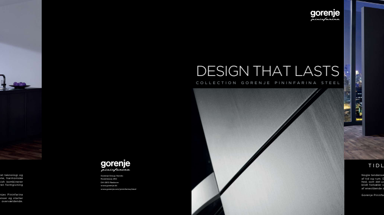 Gorenje Pininfarina Steel brochure