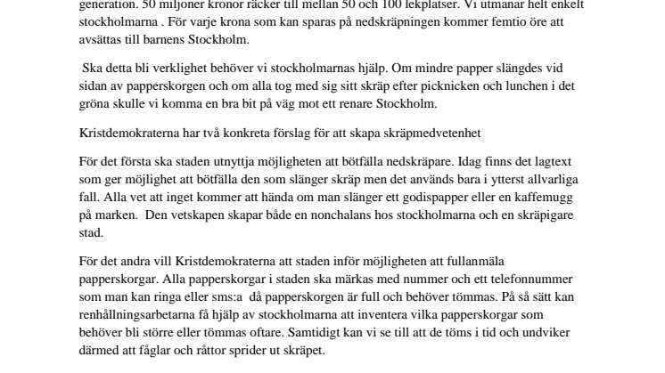 Skärp er stockholmare - skräpet kostar miljoner