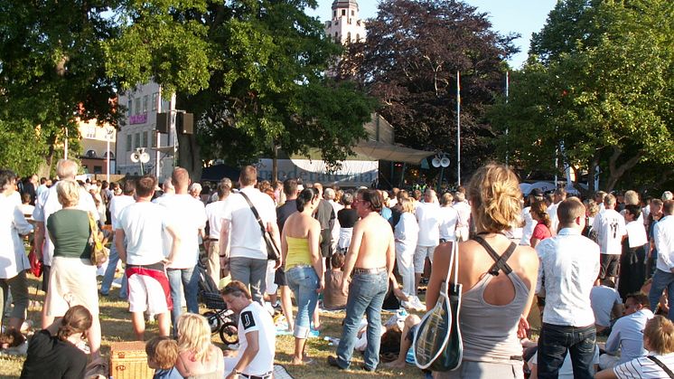 Almedalen folkmassa