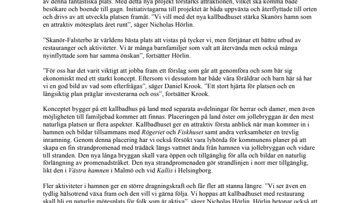 Nytt kallbadhus och restaurang i Skanörs hamn  