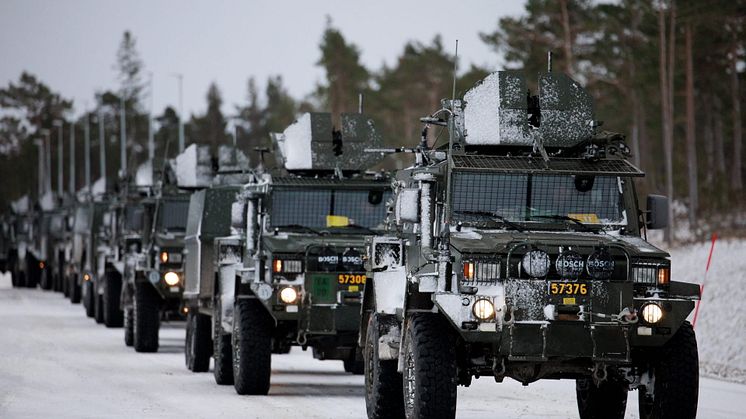 Terrängbil 16 (Galten) under förstärkning av Gotland.