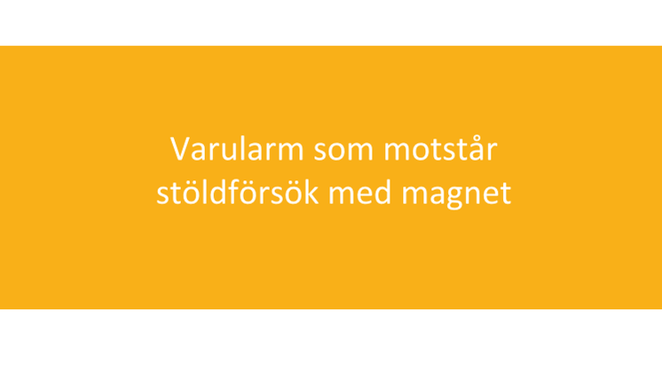 PDF: Varularm som motstår stöldförsök med magnet