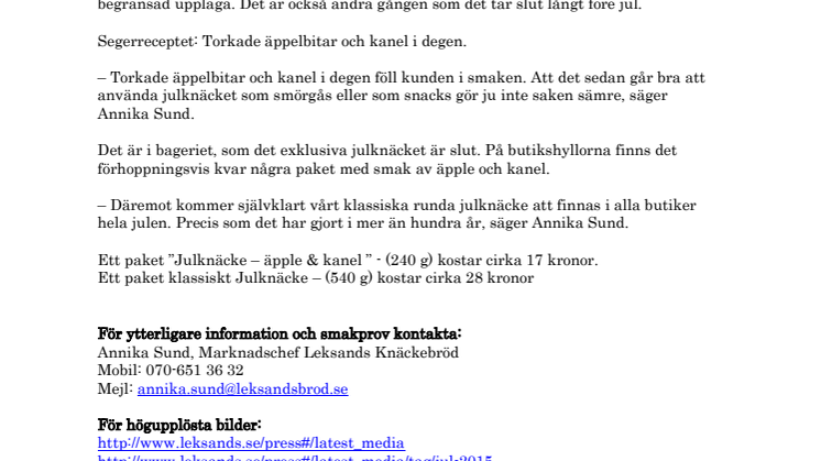 Julknäcket har redan sålt slut