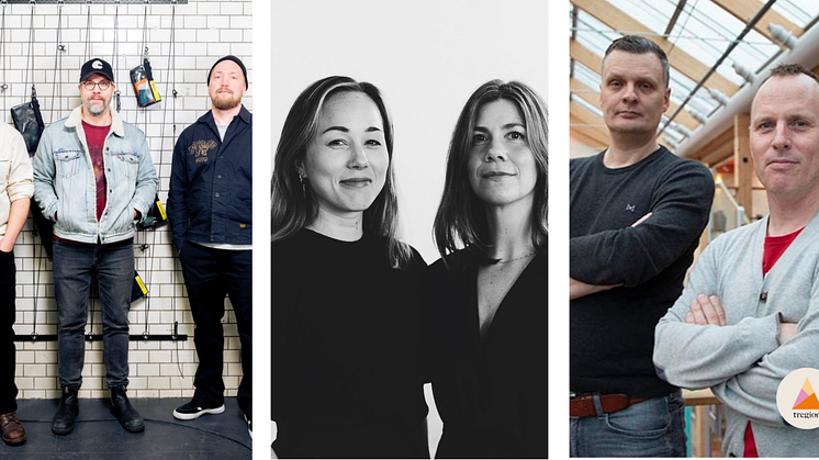 Startupbolagen CRDBAG, Tini Garments och ﻿Develog tilldelas finansering om 300 000 kronor vardera från Tregion Startup Invest.