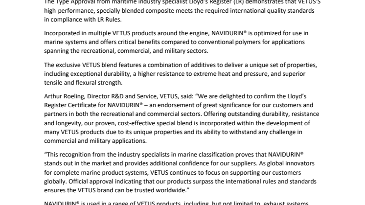 15 June 2022 - Exclusive VETUS NAVIDURIN® Blend Receives Lloyd's Register Approval.pdf