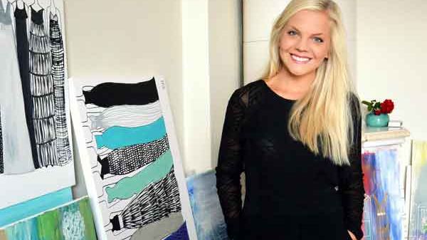 Emma Hiltunen målar sig in på Dunkers