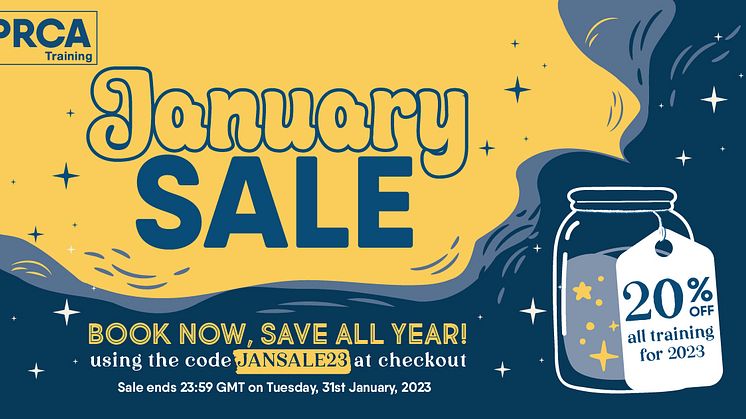January Sale - 20% off all PRCA PR and communications training courses starts today