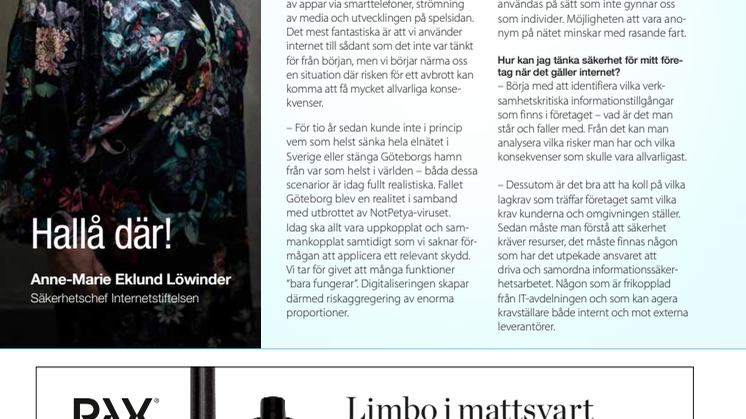 Intervju med Säkerhetschef Internetstifelsen, Anne-Marie Eklund Löwinder