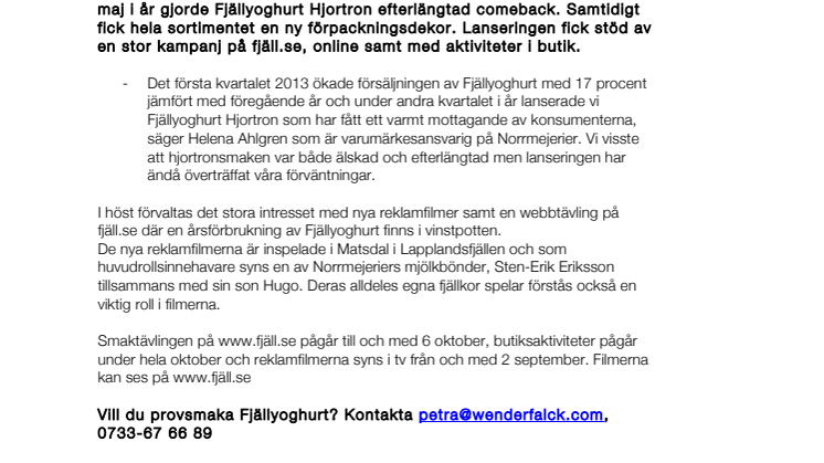 Fjällyoghurt Hjortron överträffar alla förväntningar