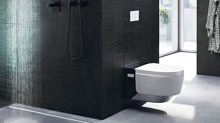 Geberit CleanLine badeværelsesafløb & Geberit AquaClean douchetoilet