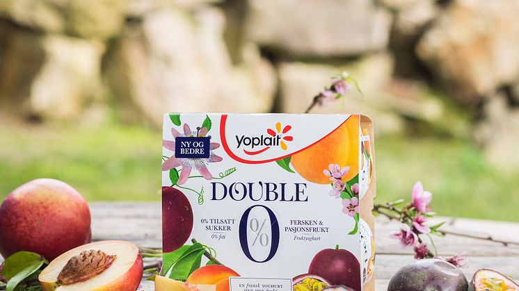 Yoplait Double 0% Fersken og Pasjonsfrukt
