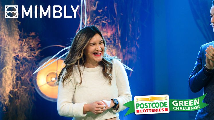Isabella Palmgren, VD och grundare till Mimbly vinner Postcode Lotteries Green Challenge 2021 !