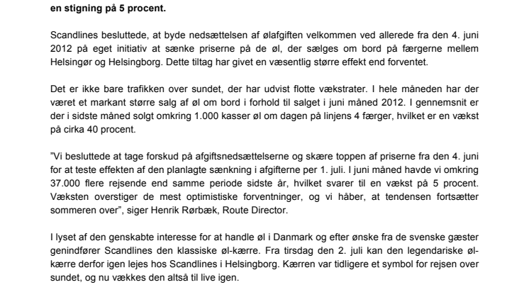 Frivillig skattesænkning øger antallet af rejsende