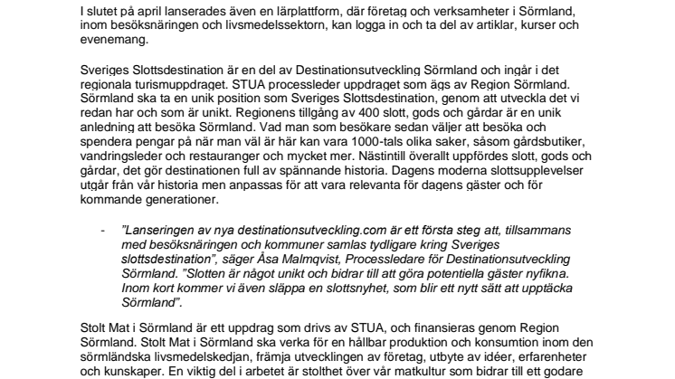 Tre nya webbar för besöksnäringen, livsmedelsaktörer och konsumenter lanseras