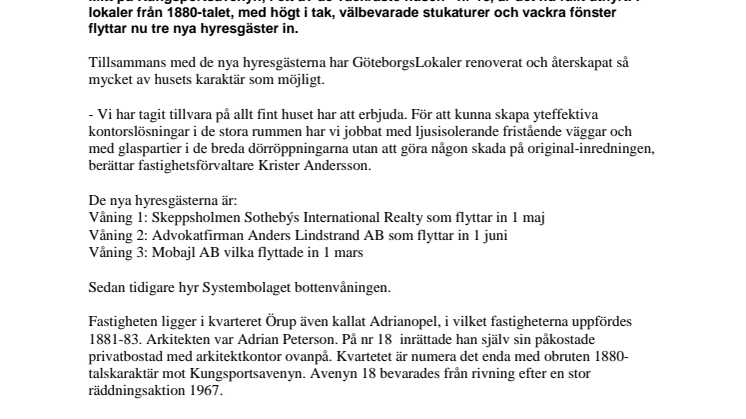 GöteborgsLokaler har fullt hus på Avenyn